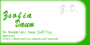 zsofia daum business card